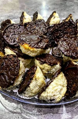One dozen Chocolate Coconut Macaroons