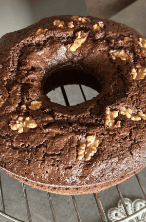 Gluten-Free & Sugar-Free Chocolate Walnut Cake